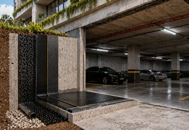 Protegendo Garagens Subterrâneas da Umidade